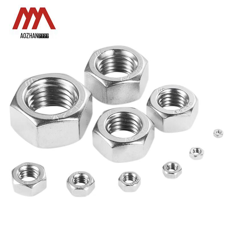 AOZHAN 304 Stainless Steel A2-70 DIN934 Hex Nuts