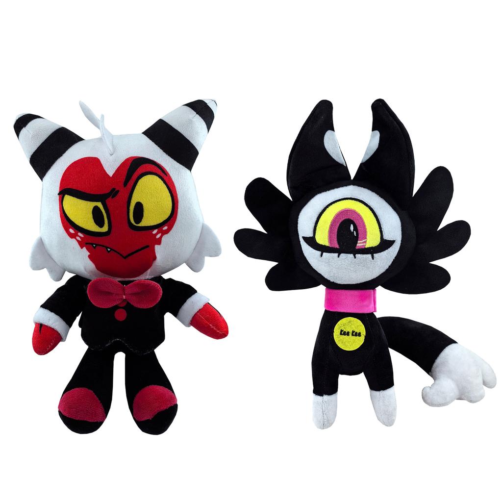 Cartoon Hazbine Moxxie Knolastname Plushy Soft Buddies Hotel Keekee Demon Cat Snuggly Buddy Adornment Bolster Natal Day Keepsakes