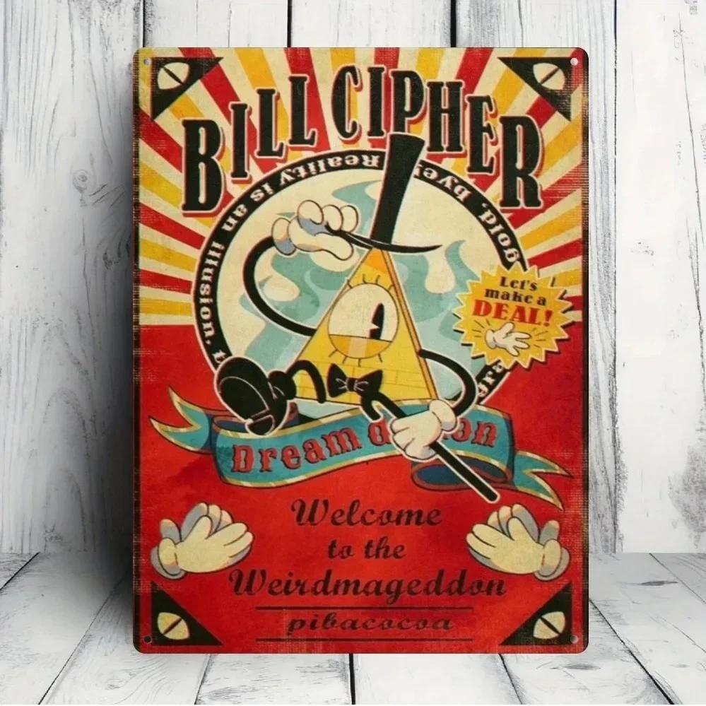 

BillCipher Vintage Tin Sign Rustic Decor for Indoor Outdoor 20x30cm