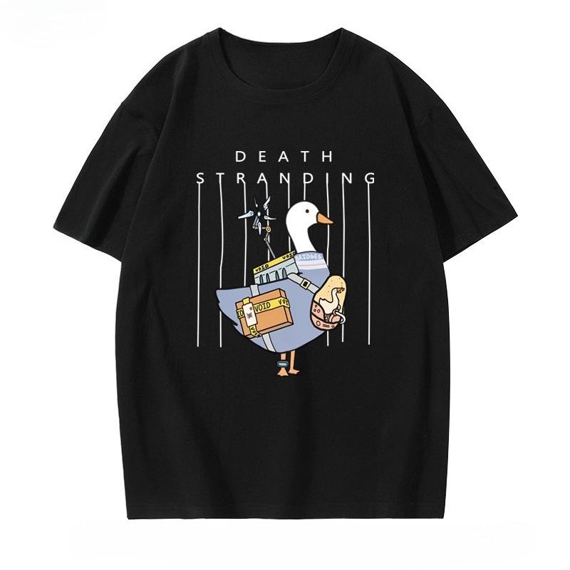 Death Stranding 2 Camiseta Unisex Unisex Short Sleeve Game Shirt Cos Goose Casual Funny Cute Creativity Tee Cartoon Fans Camisa Top