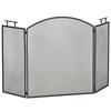 Protezione Scintille Pieghevole Parascintille Protezione Scintille Camino Parascintille Camino Schermo Antifuoco Parascintille Camino Parascintille Stufa Metallo 110 x 24 x 76,5 cm Nero
