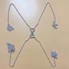 Bra Chain Rhinestones Body Jewelry For Women Sexy Bra Luxury Heart Crystal Chest Bra Chain Body Chain Necklace Jewelr