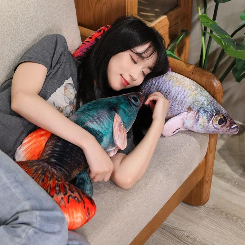 Cartoon Simulated Guppy Plush Toys Stuffed Animal Fish Anime Pillow Dolls  Toy for Little Kids