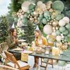 Green Balloons Arch Sage Green White Sand Gold Confetti Latex Ballon Garland Birthday Party Wedding Graduation Decoration Globos