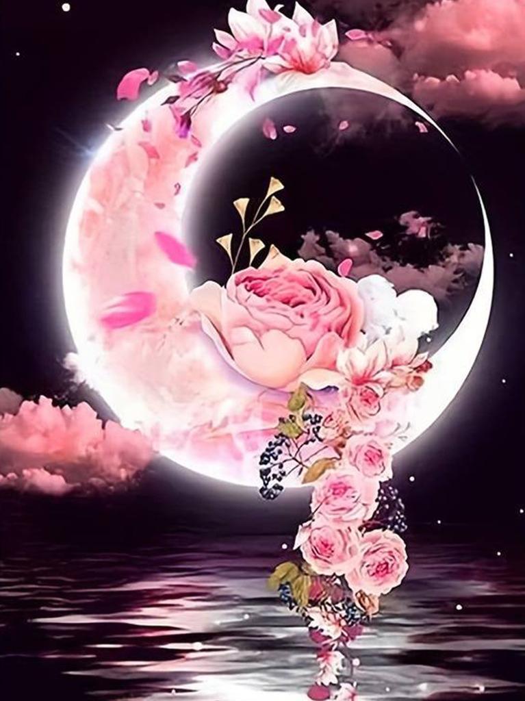 Diamond Painting 5D Full Diamond Painting DIY Square Diamond Round Diamond Home Landscape Moon Decoration Painting