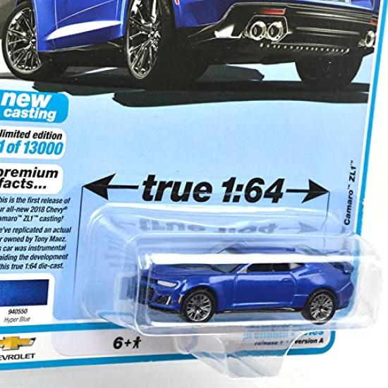 Auto World Scale Premium Release Chevy Camaro ZL1 164 "2018 (Hyper Blue)"