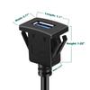 1Pc Usb 3.0 Panel Flush Mount Extension Cable With Buckle For Car Truck Boat Motorcycle Dashboard