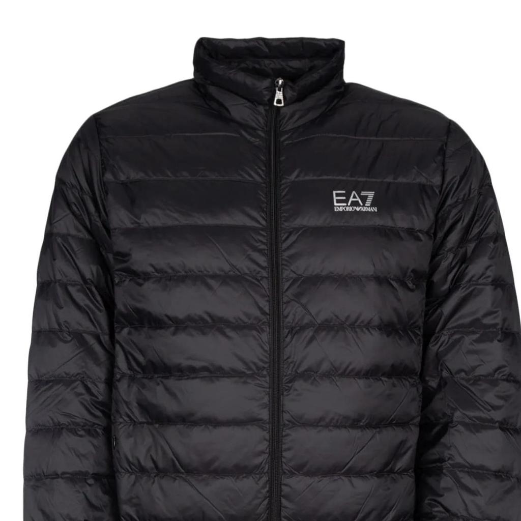 Emporio Armani EA7 Solid Color Logo Zip-Up Long Sleeve Jacket Men Jackets Charcoal 8NPB23-PNGPZ-1200