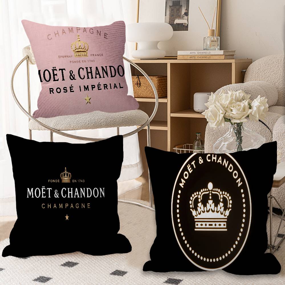Champagne M-Moet C-Chandon pillow cover sofa cushion cover home room decoration children gift