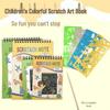 Popular Colorful DIY Kids Scratch Art Graffiti Painting Book with Scratch Paper Pigments