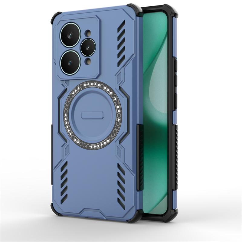 Shockproof Armor Case For Realme 15 5G Magnetic Adsorption Wireless Charge Cover Realme 15 Pro Case For Realme 15 Case 6.8 Inch