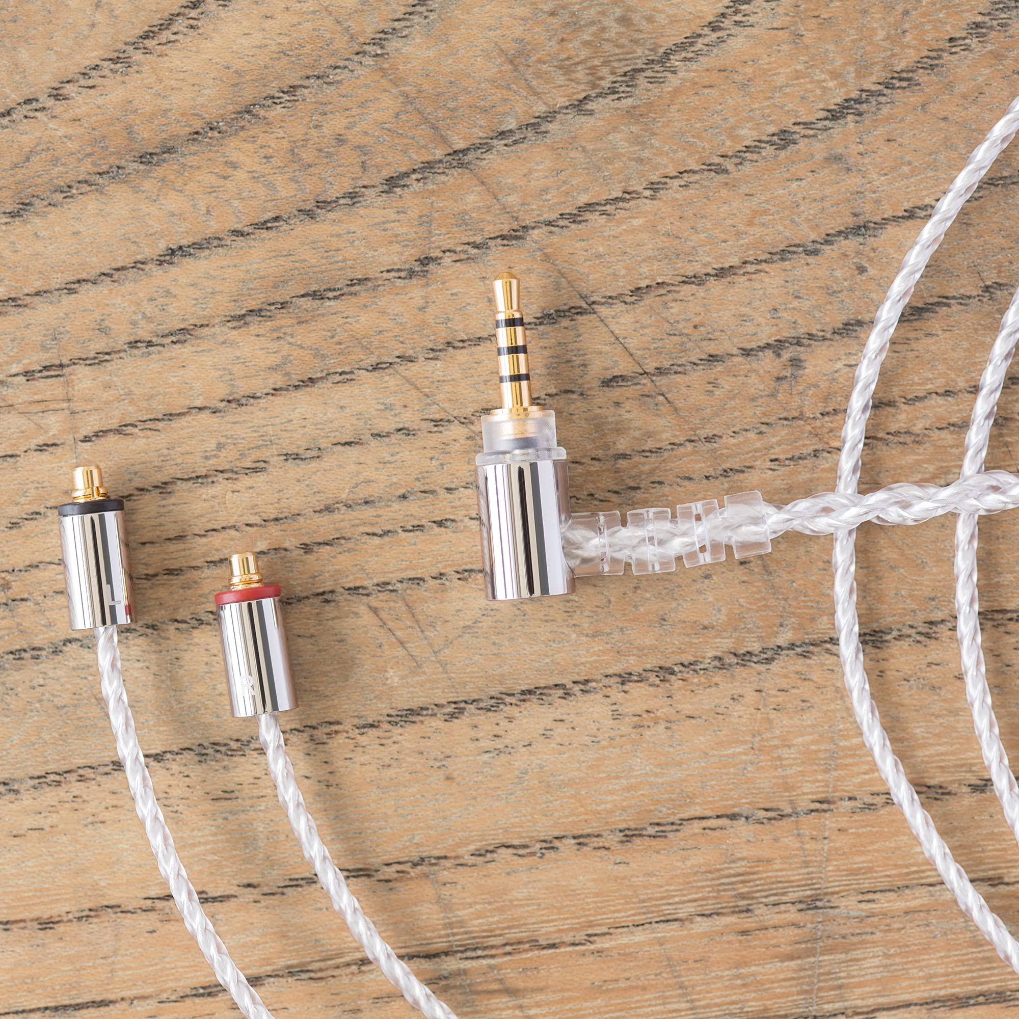 

final C106 Silver Cord Data MMCX TRRS Cable, High-Purity OFC, High-Speed Transfer, (2.5mm 4-Pole Balanced)