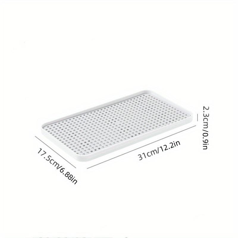 Large White Plastic Dish Drying Mat Cup Holder Compact Kitchen Sink Drain Tray for Countertops and Coffee Tables 980₽
