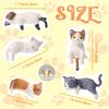 5 Pieces Healing Anti-Loneliness Cat Figurines Resin Desktop & Car Companion with Non-Slip Base Creative Gift for Birthdays
