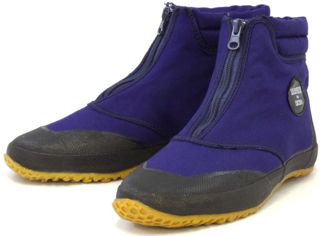 Rikioh Tabic II Work Boots with Zipper, Navy Blue, Size 26.0cm, TVCII ZB