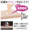Alphax Heel Heel Heel Shock Cotton Blend Cushion Made in Japan Support, Pad, Support, Black,