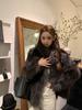 Eco-Friendly Wool Fur Coat - Autumn/Winter - Mid-Length Warm Stylish Coat for Young Women, Thickened for Rich Look