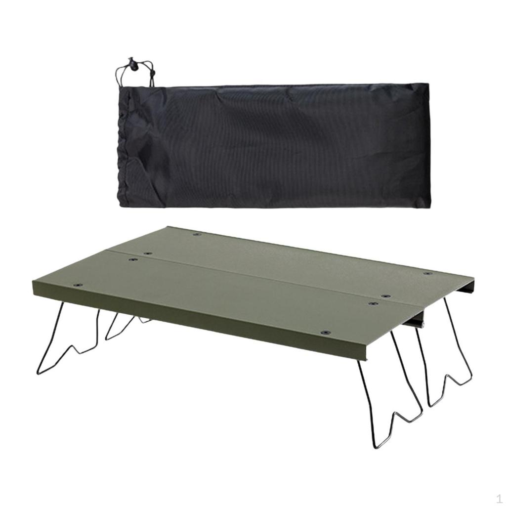 Aluminum Alloy Camping Table with Carry Bag for Outdoor Use