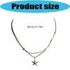 Beautiful Handcrafted Starfish Necklace Tarnish Resistant Stainless Steel Clavicle Chain For Everyday Wear