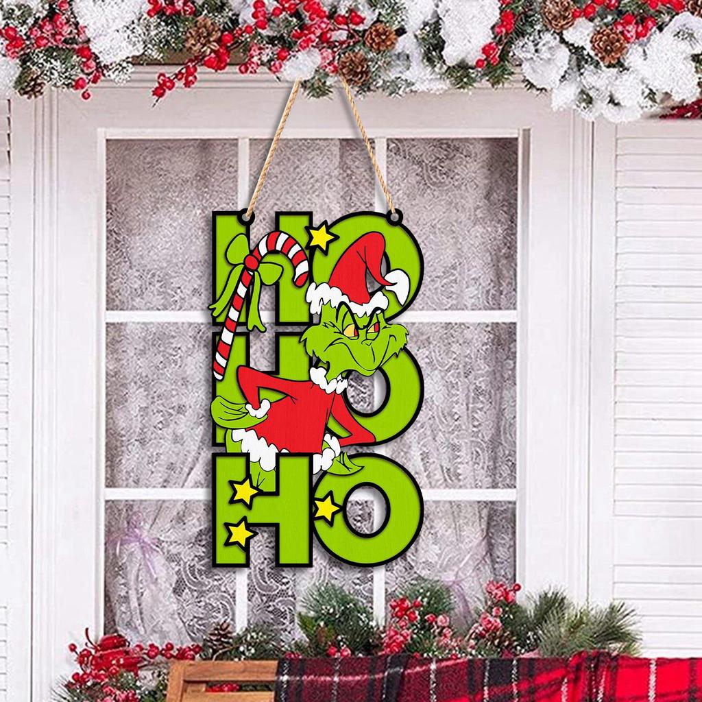 Christmas Decoration Door Sign Decoration Wooden Signs, Home Walls, Holiday Wooden Pendants, Wooden Hanging Boards