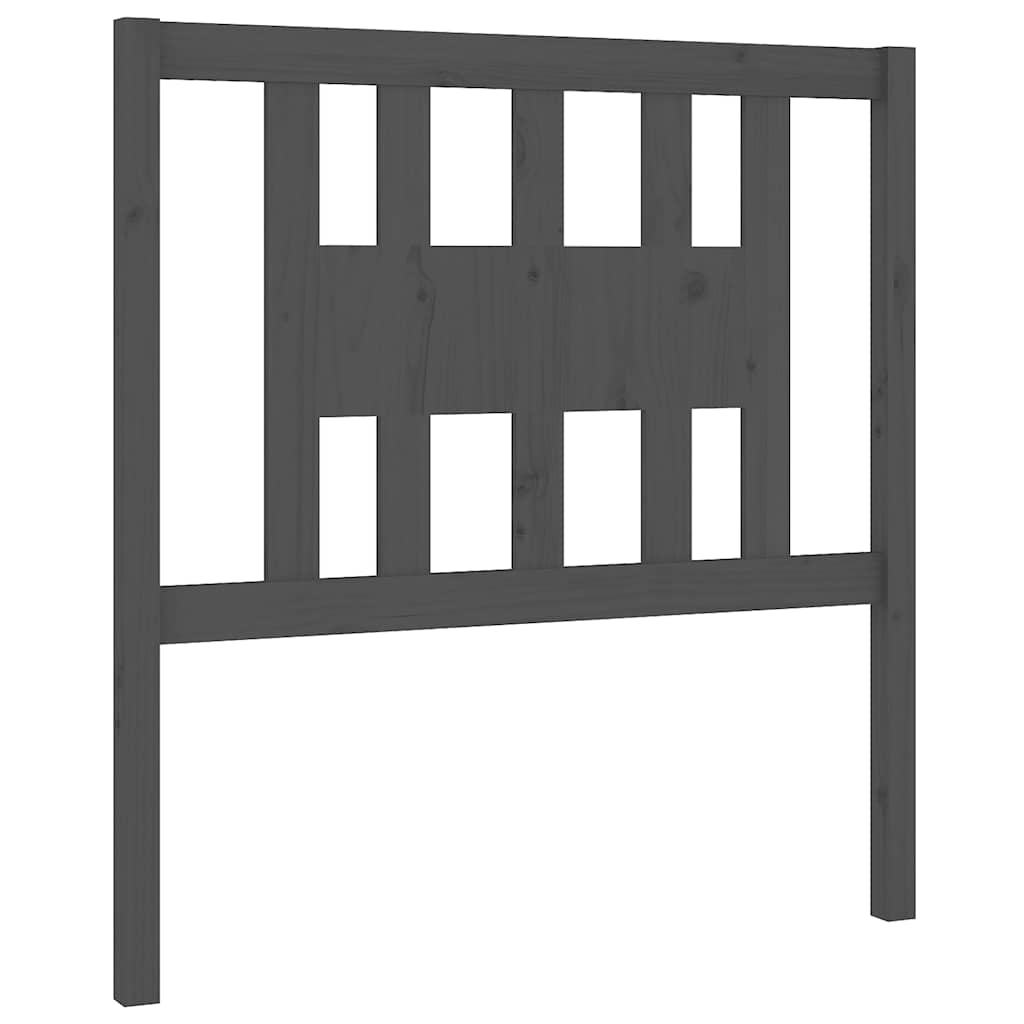 Headboard Grey 96x4x100 cm Solid Pine Wood