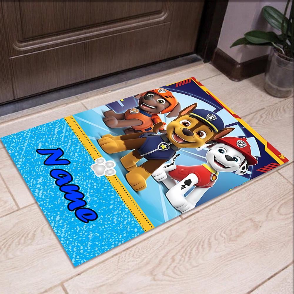 Custom Name PAW Patrol Printed Carpet,Rug for Office Chair Living Room Bedroom Kitchen Room Decor Gifts.