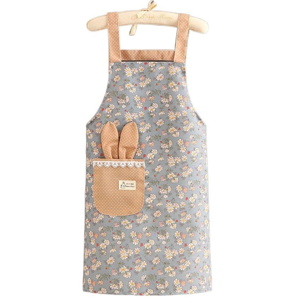 Print Kitchen Apron Waterproof Work Apron Household Barber Carpenter Florist Apron  Restaurant