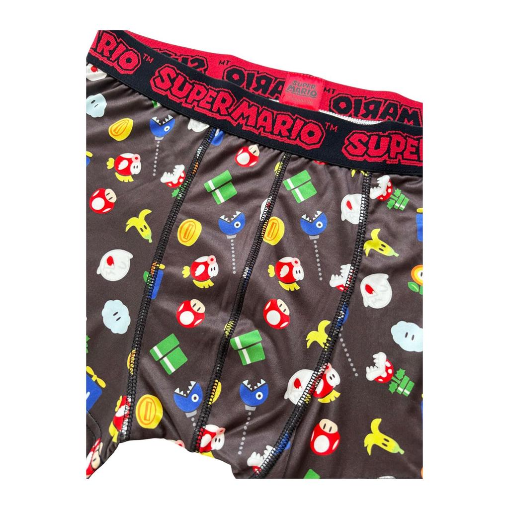 Small Planet Nintendo Super Mario Transfer Boxer Briefs Icon Black M Size