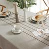 Modern Simple Symmetrical Striped Tablecloth Cotton And Linen Fabric Dining Table Cloth Solid Color Rectangular Tablecloth Household Cover Towel