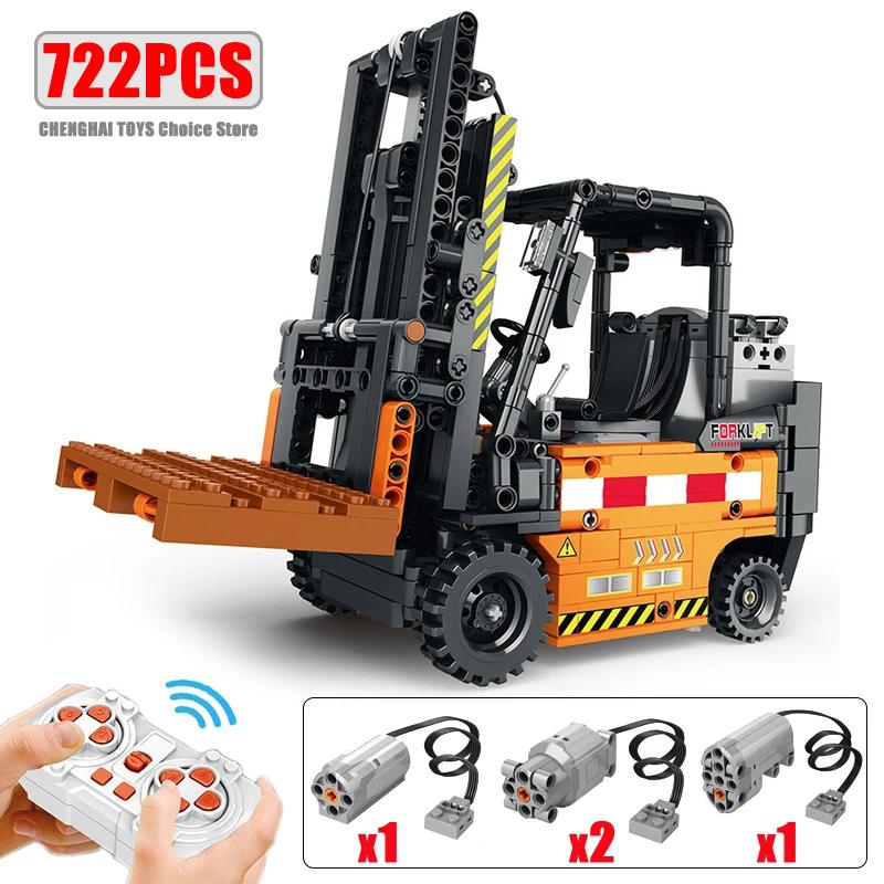High-Quality 722Pcs High-Quality Remote High-Quality Control High-Quality Forklift High-Quality Moc Construction set High-Quality Building