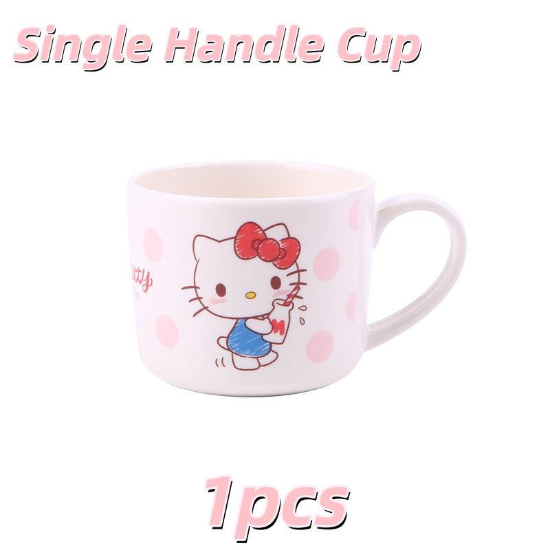 1 szt. Sanrio Hellokitty Naczynia Bezpieczne i Odporne na Ciepło Talerz Trzy Komory Uchwyt Łyżki Kubek Melamina Naczynia Stołowe Na Sztućce Miska