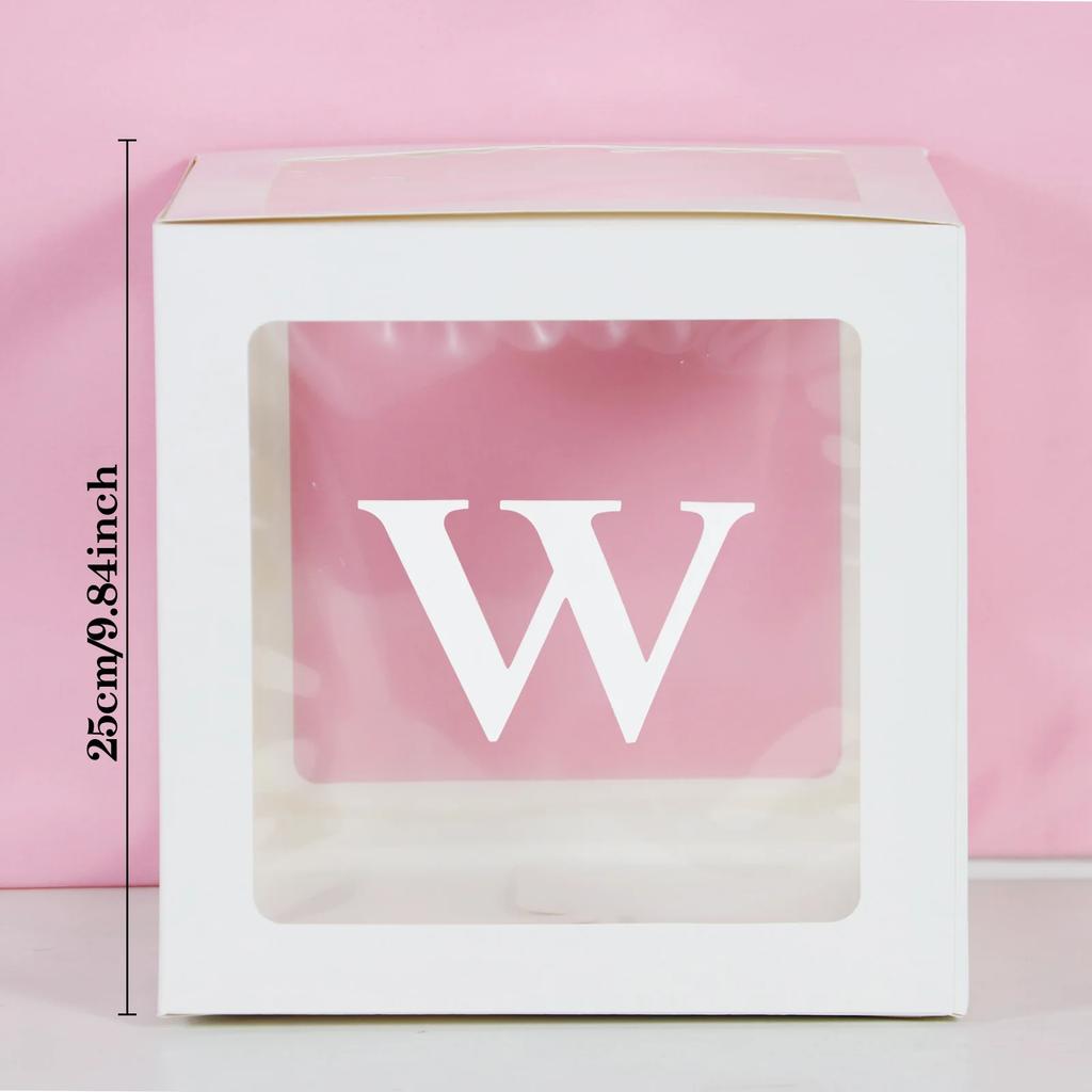 Průhledná Krabice s Písmenkovými Balónky Dekorace Všechno Nejlepší k Narozeninám Svatba Dekorace Potřeby pro Narozeninovou Oslavu dekorace svatba roztomilý