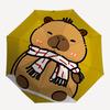 1pc Capybara Scarf Automatic Open/Close Umbrella, Compact Travel Umbrella, 8-Rib Sturdy Frame - Ideal Gift for Friends yy251118069