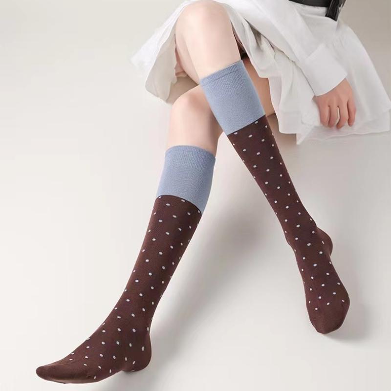 1 Pair Trend Socks Hot Diamond Luxury Rhinestone Medium Tube Women's Socks Four Seasons Fashion Cotton Hosiery