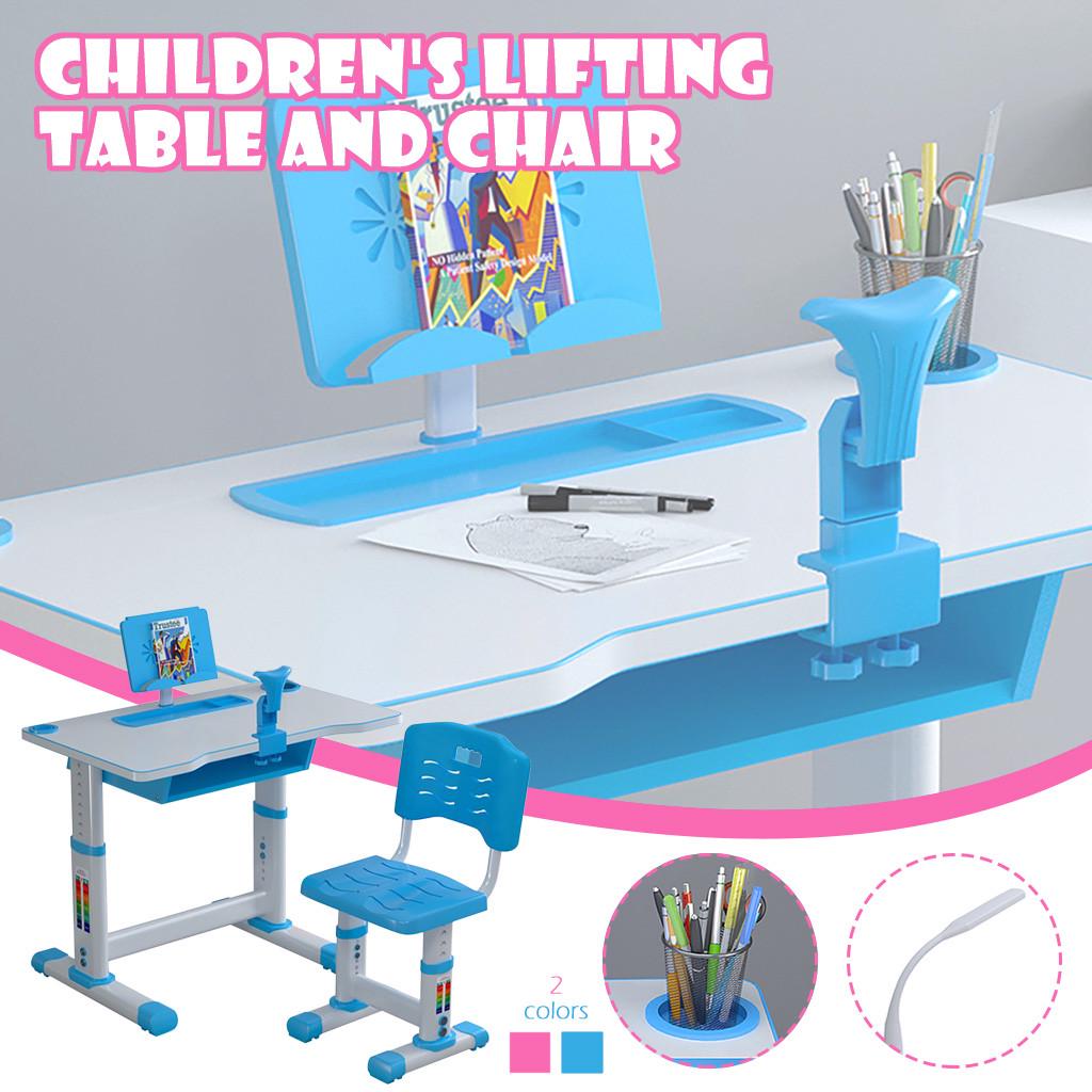 Buy Children's Combined Study Table Plastic Work Table Can Be Raised