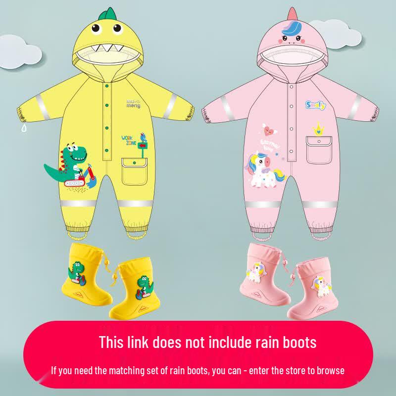 Moomoo Kids' One-Piece Waterproof Rain Suit