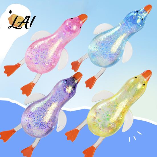 Duck Stress Ball 1/4Pcs Sugar Anxiety Relief Glitter Powder Squeeze Stretchy Toy