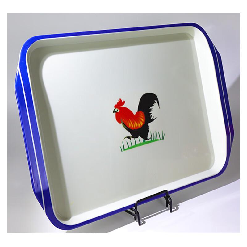 Vintage Chinese Rooster Melamine 17-inch Serving Tray