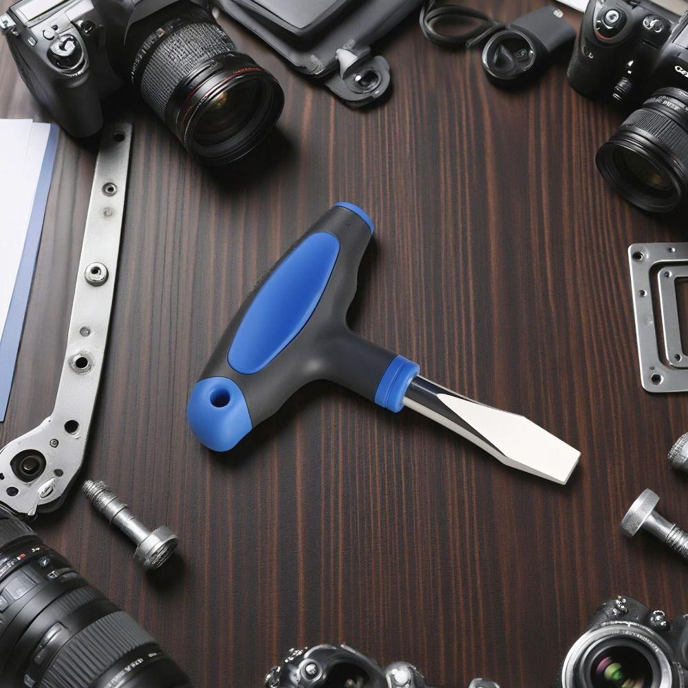 High Carbon Steel T Handle Screwdriver Wide Flat Head Quick Release Plate Too  Ring Doorbell