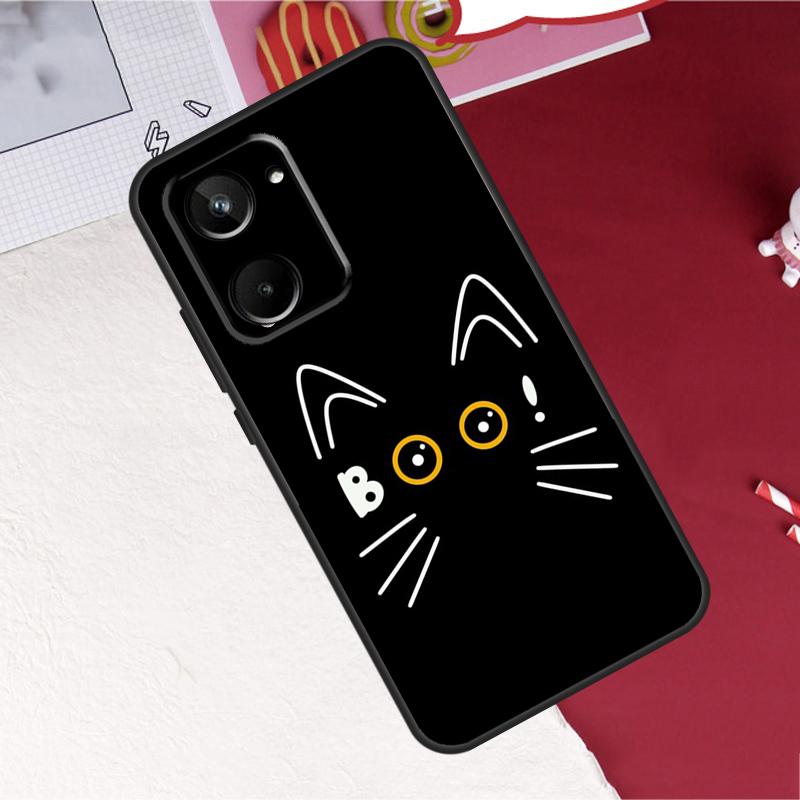 Funny Cute Cat Line Art For Realme 10 11 12 13 14 Pro Plus GT6 GT7 15 Pro C61 C67 C63 C71 C55 C51 C65 C53 C75 Case
