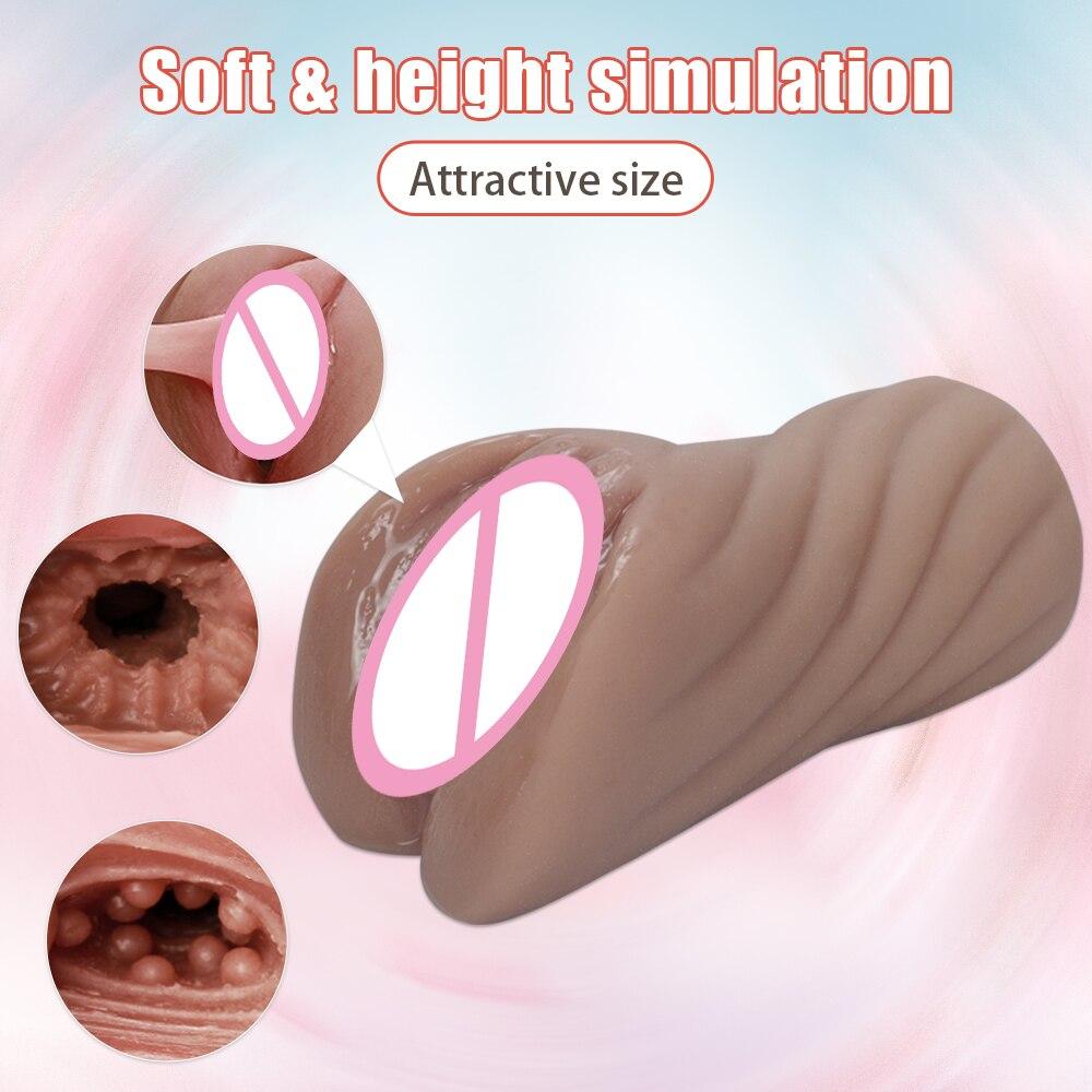 Realistic Vagina Sex Toys for Men Pussy Male Masturbator Oral Double Hole 2 In 1 Silicone Intimate Sex Shop Male Erotic
