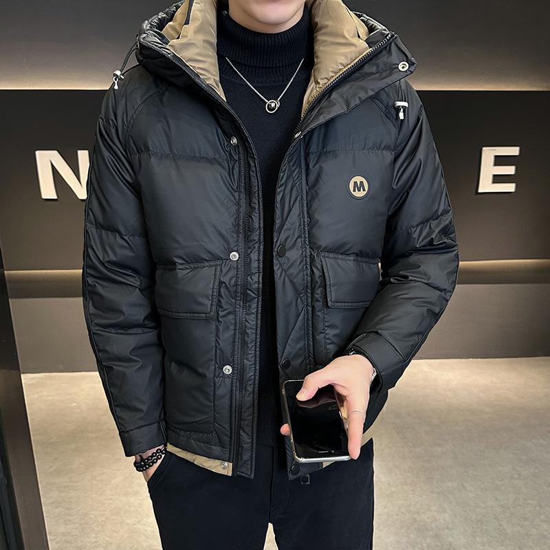 

Куртка-пуховик с капюшоном, мужская утепленная, модная, зимняя, повседневная куртка 5XL