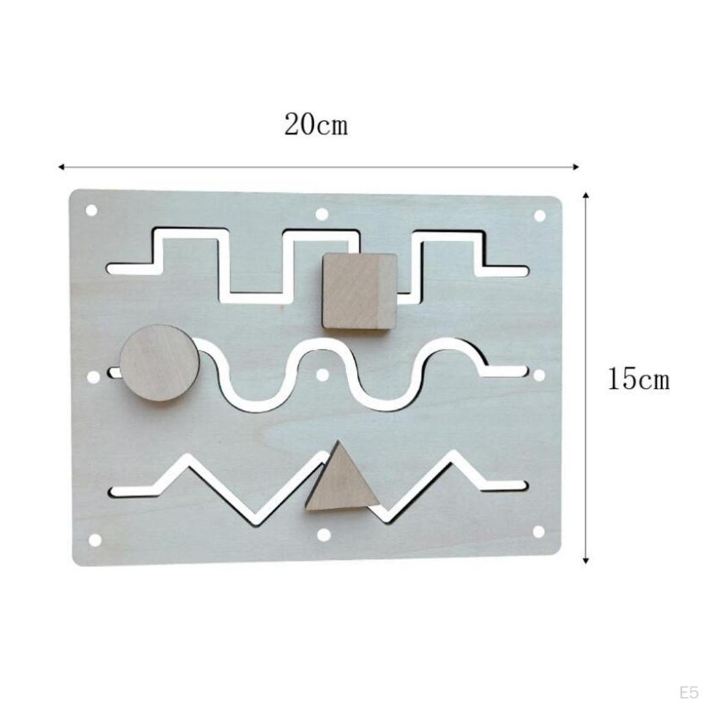 Activity Board for Preschool Learning, Wooden Skill Development Toys Kids Aged 2-3