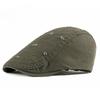 2026Korean British Cotton Ripped Embroidery Men's Beret Spring/Summer Outdoor Leisure Women's Sun Protection Sun Hat Forward Cap