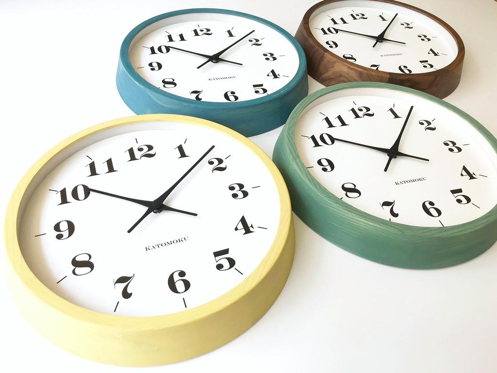 KATOMOKU Muku Round Wall Clock 12 Maple Wall Clock with Continuous Second Hand Movement H. km-98HM 306mm (quartz Clock)