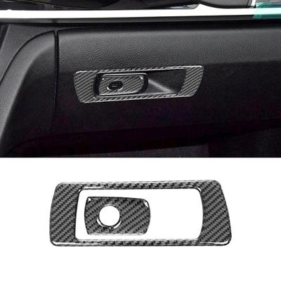 Car Co-pilot Glove Storage Box Handle Trim Carbon Fiber Sticker Decorative For BMW 3 Series F30 F35 2013- Inner Accessories