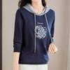 Sweatshirt Women Cotton Oversized Blouse Loose Casual Pullover Hooded Sweatshirt Tops