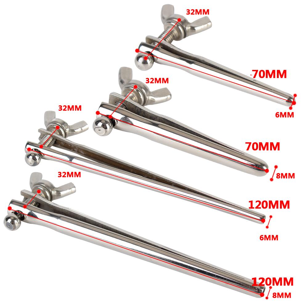 Pęseta ze stali nierdzewnej Medyczna Ekspander 6-8 mm Dźwięk cewki moczowej Korek penisa Dla mężczyzn Dilator penisa Dźwięki Męski masturbator Zabawka erotyczna