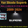 QPZF2 LED Car Door Accessories Welcome Light Compatible For Skoda Superb B8 B7 B5 B6 MK2 MK3 2 3 3U 3V 3T 2009-2021-2022-2023-2024 2X