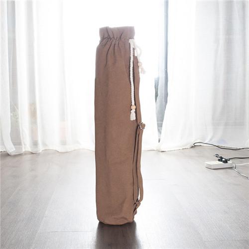 Canvas Yoga Mat Bag, Portable Gym Mat Bag, Yoga Backpack, Yoga Mat Storage Bag, Fitness Carriers (Yoga Mat not including)